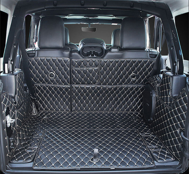 2018-2023 지프 랭글러 JL 트렁크매트 풀커버 악세사리, 트렁크매트_카본블랙(스피커있음)