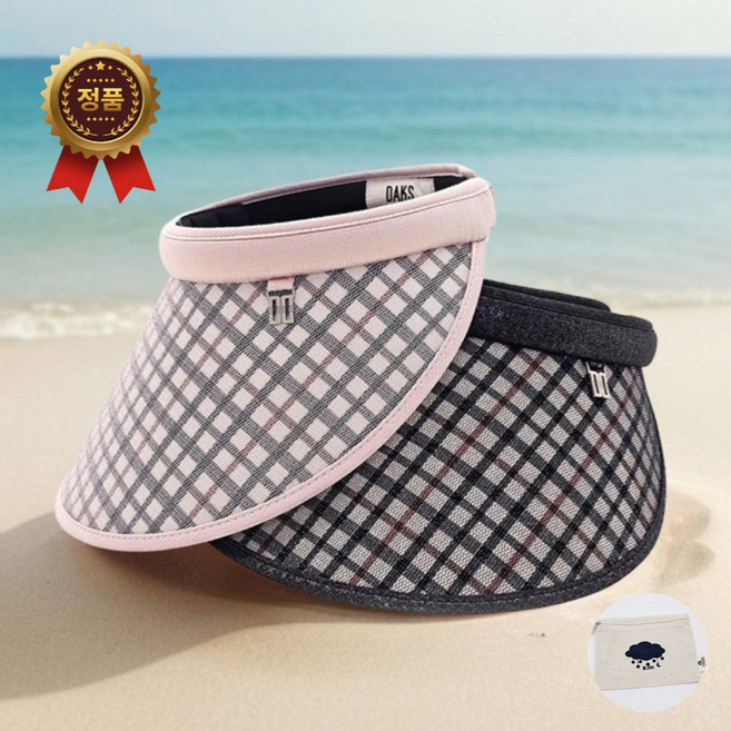 [닥스] 체크 클래식 썬캡 자외선 차단 야외활동 모자 DAL5B0702 (Laelo 지퍼파우치 증정)
