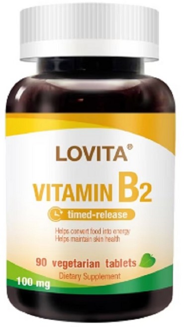 LOVITA 愛維他 緩釋型維生素B2素食錠100mg, 1個, 90顆