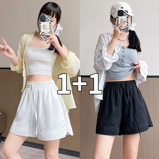 여성 반바지 보드숏 여름 스트링 루즈핏 레깅스 래쉬가드 트레이닝 비치웨어 바캉스 숏팬츠