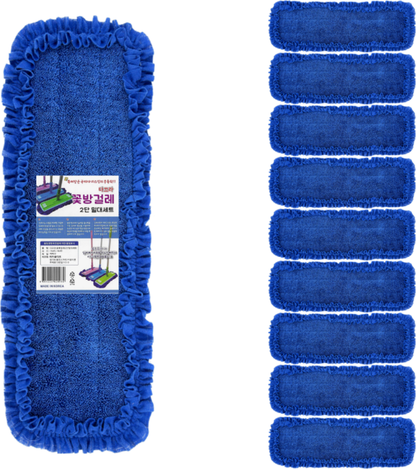 미라클디포 국내산 극세사 밀대걸레 꽃방 패드, 10개