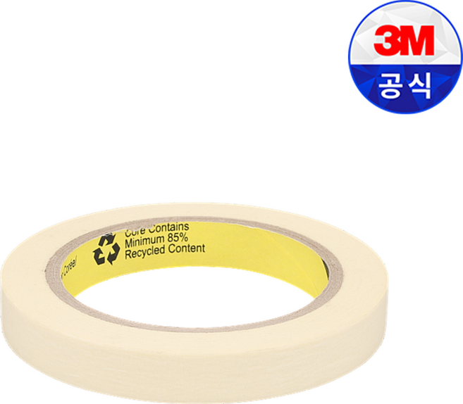 3M 종이 마스킹 테이프 4종 보양 테이프 페인트 칠작업 도장 도색 다용도 종이 테프, 3M 종이 마스킹테이프 15mm , 1개
