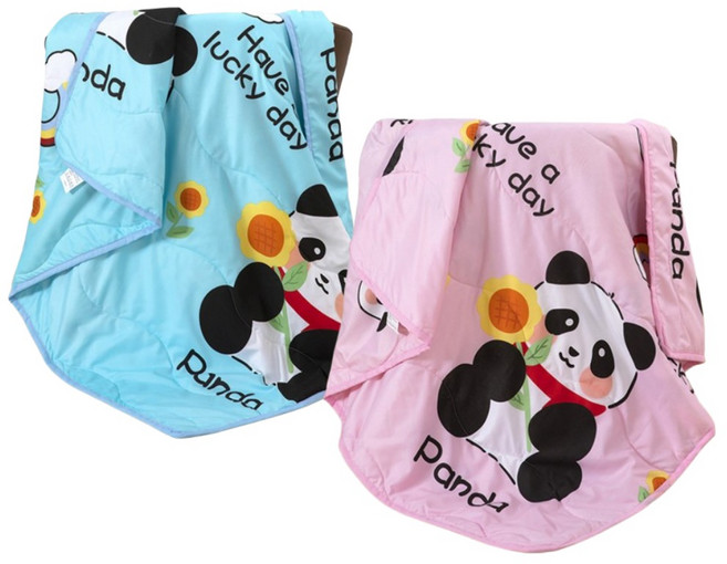 서희물류 동물패턴 아동 차렵이불 어린이집 사계절용 침구 110x150cm, 판다핑크