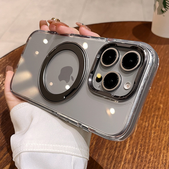 旋轉磁吸支架 升級360保護 氣囊全包軍工防摔 手機殼 適用蘋果 iPhone16e 15Pro 14 13Promax