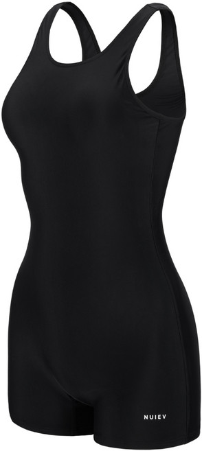 [S-4XL] 누이브 여성용 시그니처 실내 반신 2부 수영복 2컬러