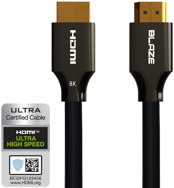블레이즈 HDMI 2.1 케이블 144Hz 24K 도금 아연합금 H1, 2m, 1개