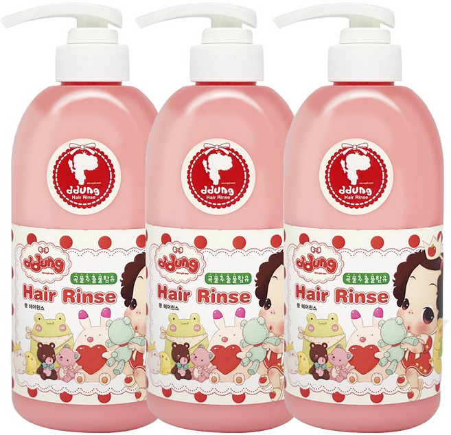 [뚱] 뚱베이비 린스, 500ml, 3개
