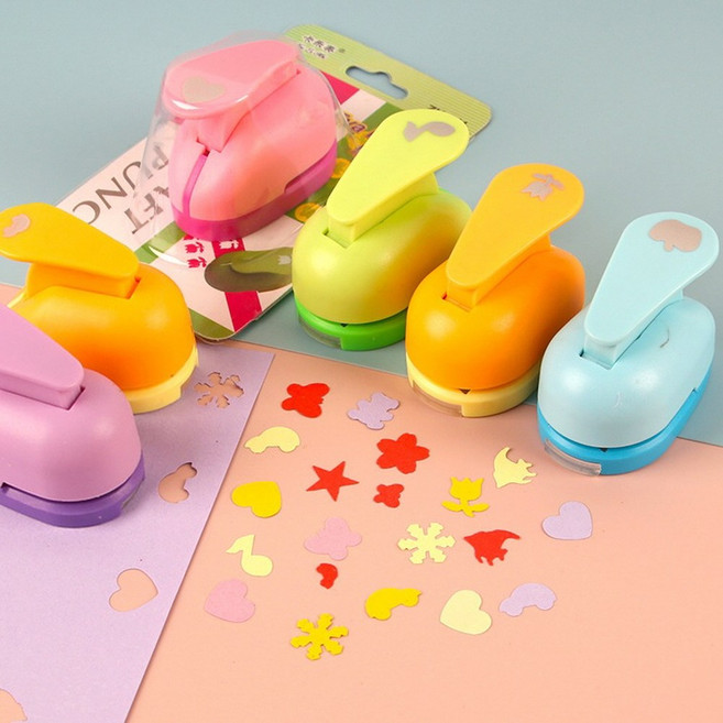 다파요몰 5종 소형 모양펀치 다이어리 꾸미기 종이 펀칭기, 1개, 랜덤모양