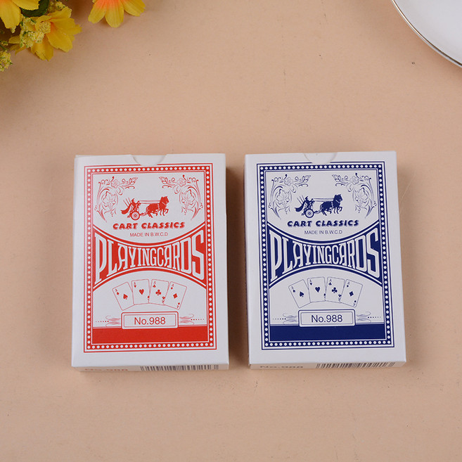 휴대용 포커 카드 덱 게임 놀이용 친목 도모 클래식 트럼프카드 카지노 블랙잭 마술, 레드, 1개