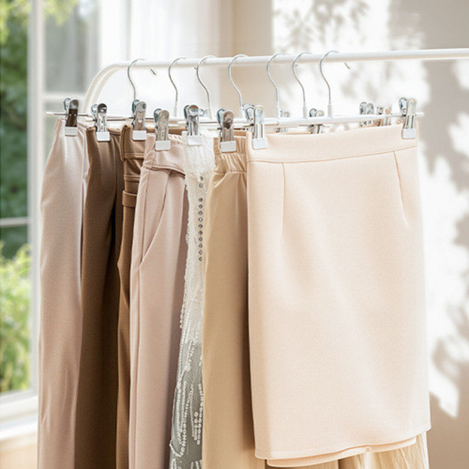 그리에티 홈 논슬립 회전형 코팅 치바지걸이, 화이트, 30개