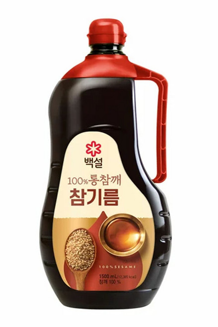 (실온){백설]100%통참깨참기름, 1개, 1.5L