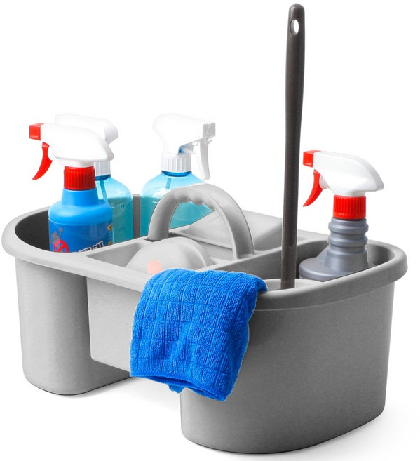 토탈하우스 잎새 청소함 손잡이 청소도구 정리함 보관통, 1개