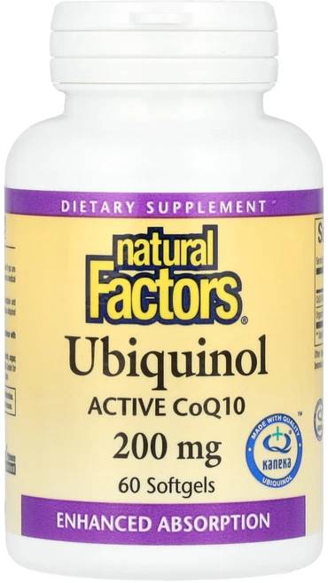 Natural Factors 유비퀴놀 200mg 소프트젤 60정, NaturalFactors유비퀴놀200mg소프트젤60정, 1개 - 쿠팡