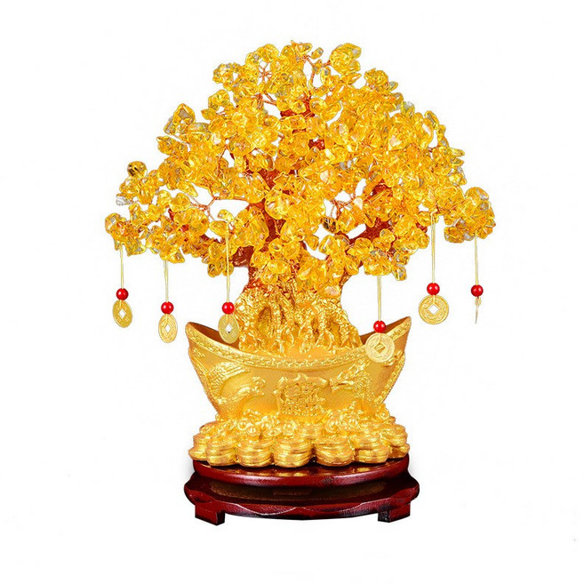 돈나무 돈과 재물을 불러오는 원보 요전수/금전수 | 부와 행운 상징 풍수 인테리어 소품 집들이 선물[트레이 포함], 원보 돈나무