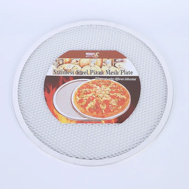 6Pcs 라운드 알루미늄 합금 피자 팬 8/10/12/14inch 홈 레스토랑 그릴 베이킹을위한 오븐 용 비 스틱 피자, 01 6Pcs 14inch 35.5cm