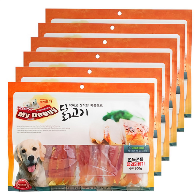 마이도기 착한 애견간식 300g, 6개, 젤리꽈배기사사미