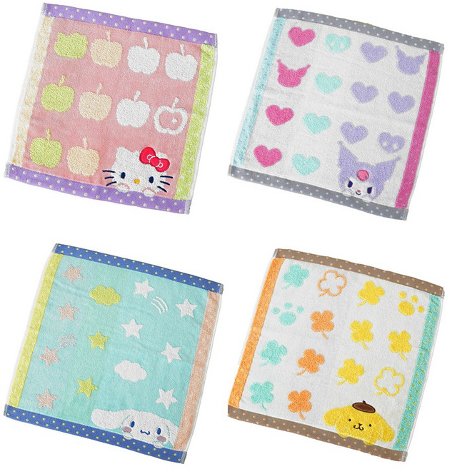 일본 정품 산리오 미니 수건 어린이집 핸드타올 답례품 선물, 1개, 시나모롤