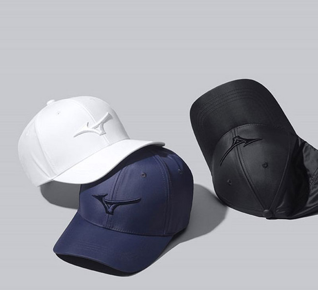 미즈노 골프 미즈노 런버드 폴리스판 스타일 캡 골프모자, 52KW2250 0001 화이트, 1개