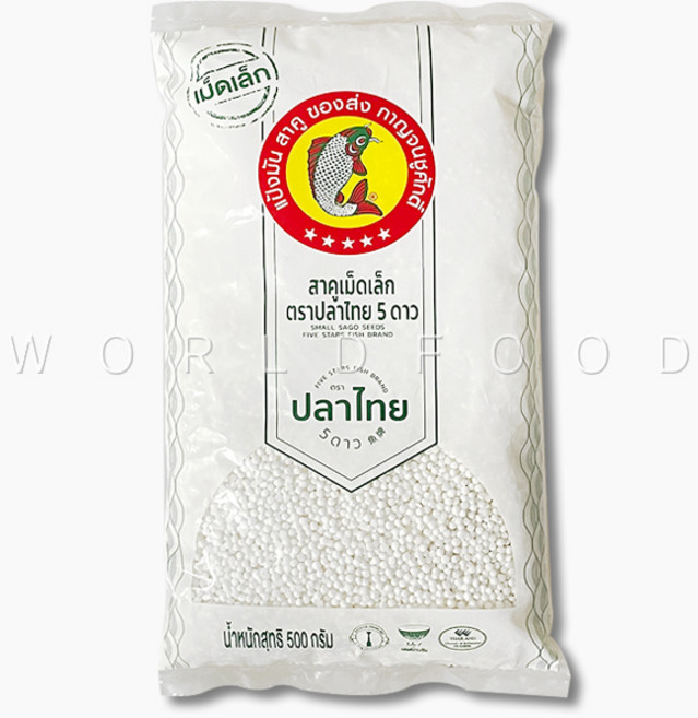 물고기표 화이트사고펄 타피오카 미니펄 망고사고펄(화이트), 500g, 1개입, 1개