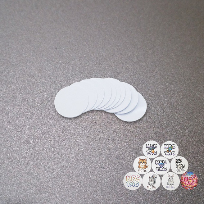 큐빅스토어 NTAG 215 NFC, 10개, NTAG 215 NFC 원형타입