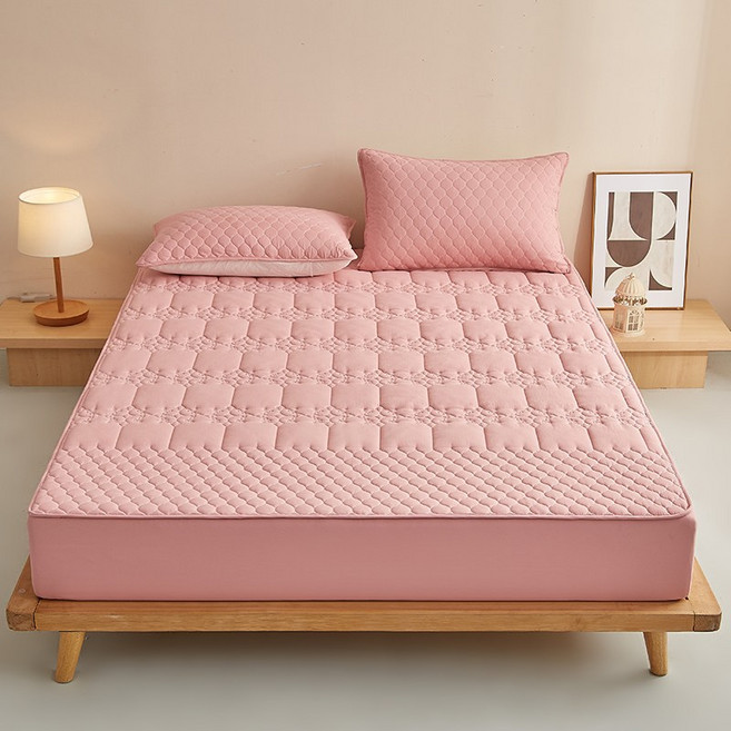 양질 먼지없는 방수 매트리스 커버 방수 침대 갓 매트리스 커버 워싱 면 패딩 침대 삿갓