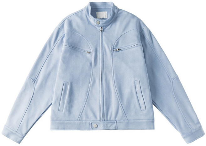 男士棒球夾克外套 立領拼接設計