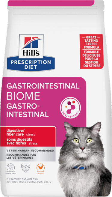 Hill's 希爾思 GI Biome 腸道菌叢處方食品 貓用 消化/纖維護理 紓解緊迫 獸醫推薦, 3.85kg, 1個, 消化+腸道健康