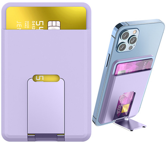 모두와샵 맥세이프 카드지갑 스탠드 거치대, 1개, 라벤더