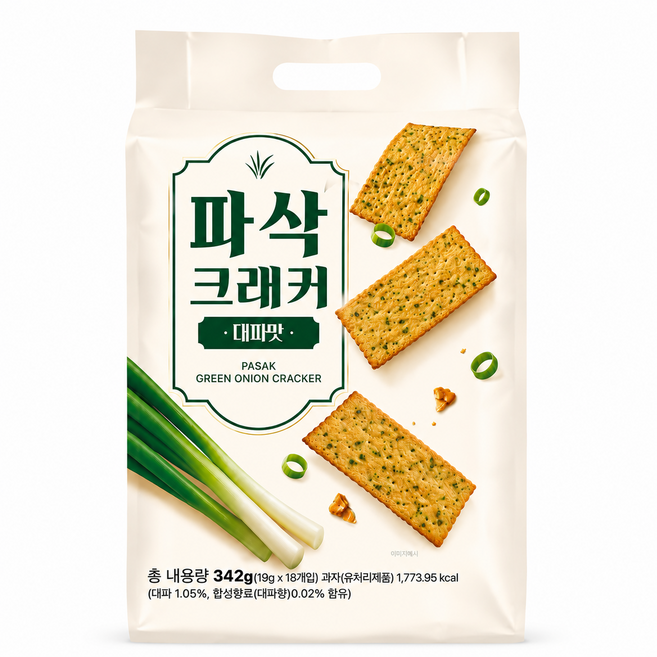바삭한 대파맛 파삭크래커, 2개, 342g