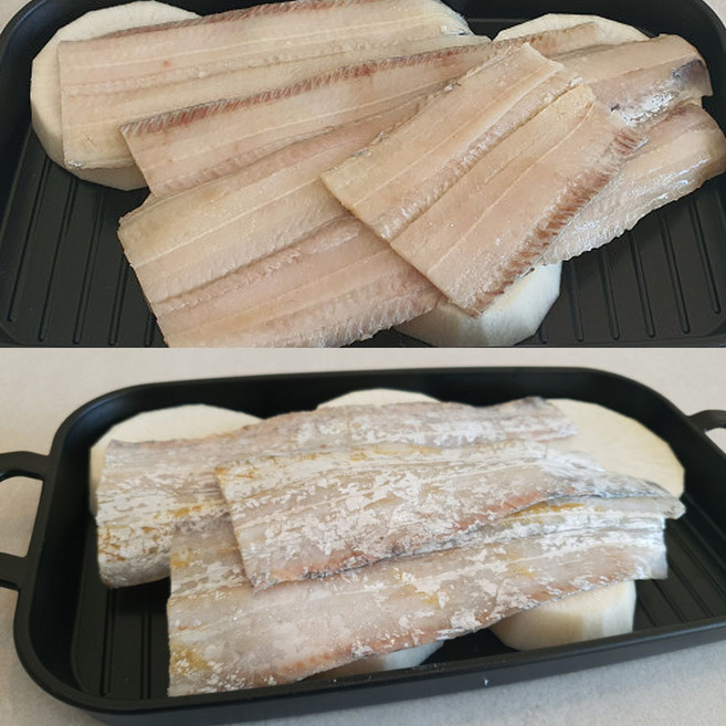 미식해 여수 뼈없는 순살갈치 /국내산 갈치 구이 조림, 8개, 250g