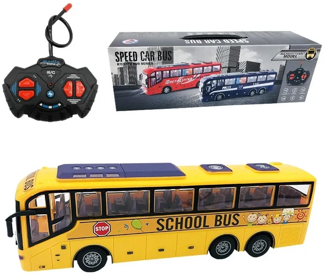 1:30 17Mhz RC카 여행 버스 전동 대형 무선 조종 트럭 (라이트 시뮬레이션 학교 도시 모델 남자아이 14세, 04 YELLOW