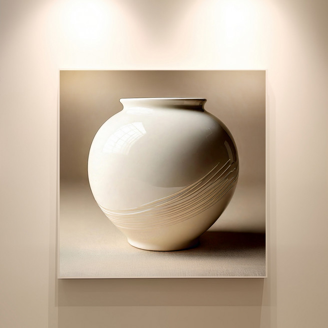 돈 들어오는 그림 달항아리 그림 액자 한국 전통 풍수 인테리어 캔버스 거실 집들이 선물용 동양화 모던 액자, 2.우드브라운, 2. 복을 담는 빗살무늬 항아리