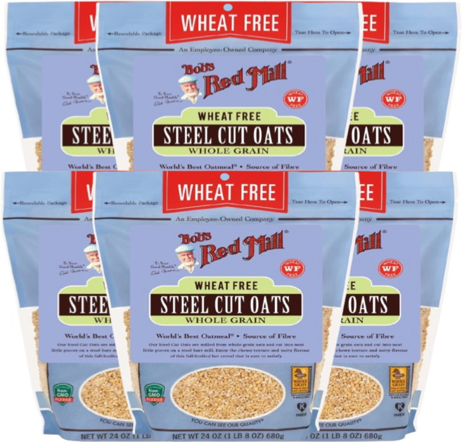 [밥스 레드 밀] 글루텐 프리 스틸 컷 오트 680 g 6 SET, 6개, 680g