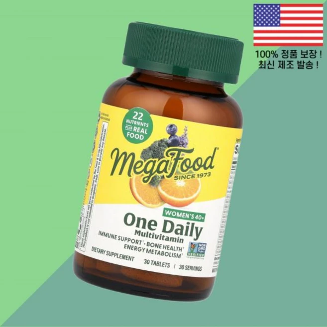 메가푸드 우먼 여성 여자 40세 이상 1일 1회 종합비타민 멀티비타민 30정 MegaFood Women's 40 One Daily Multivitamin 30 Tablets, 메가푸드 우먼 여성 여자 40세 이상 1일 1회 종합비 - 쿠팡