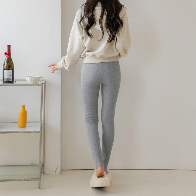 여자 기모 레깅스 9부 스판 밴딩 겨울 바지