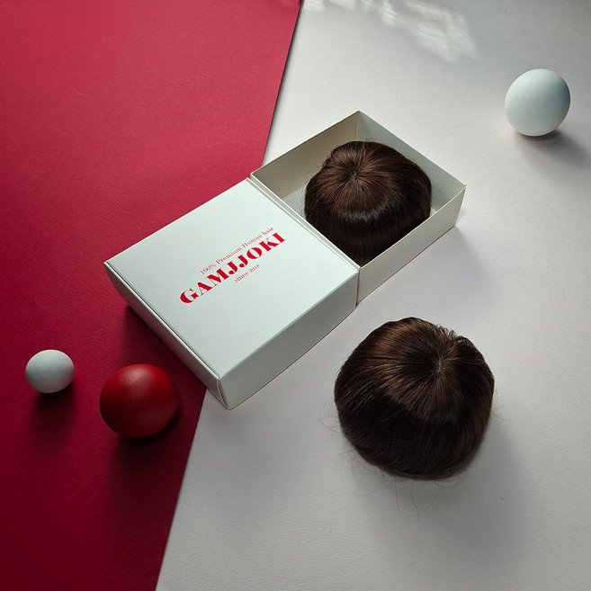 감쪽이 인모 100 정수리 가발 탑커버, 1개, 자연검정