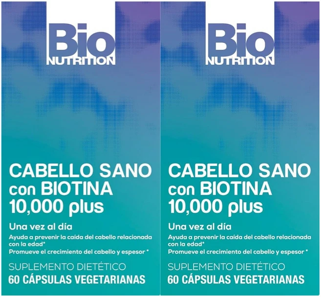 비오틴 건강한 모발 10 000 플러스 바이오뉴트리션 베지캡슐, 2개, 60정 - 쿠팡