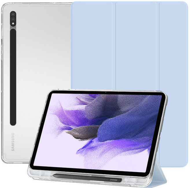 니하 갤럭시 탭 S8플러스/ S7플러스 / S7FE 클리어 S펜 수납 케이스, 스카이블루