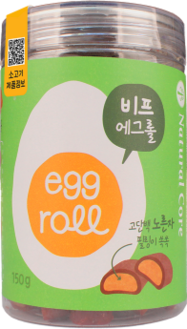 네츄럴코어 강아지간식 고소한 에그롤, 150g, 1개, 비프+에그롤