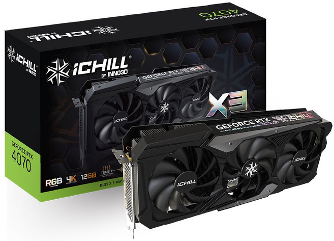 [중고] INNO3D 지포스 RTX 4070 D6X 12GB ICHILL X3