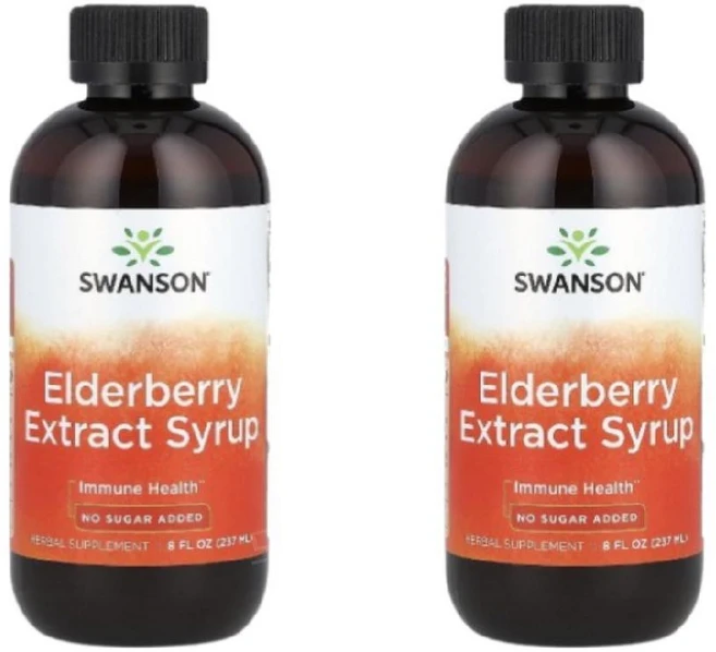 Swanson Elderberry 엘더베리 추출물 시럽 237ml 2개 액상 - 쿠팡
