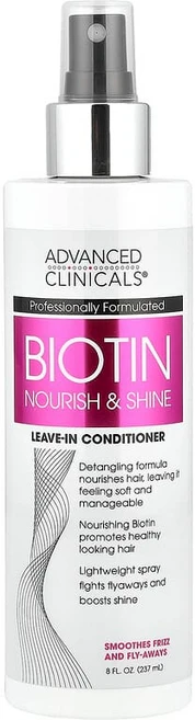 Advanced Clinicals 비오틴 리브-인 컨디셔너 237ml(8fl oz) ADC-03329, Advanced Clinicals, 비오틴, 리브-인, 1개, 237ml - 쿠팡