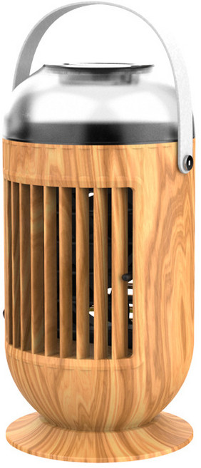 sprngra USB냉풍기 미니 이동식 얼음 선풍기 에어쿨러, 나뭇결