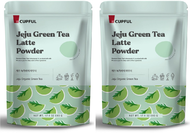 컵풀 제주 녹차라떼 파우더, 500g, 1개입, 2개