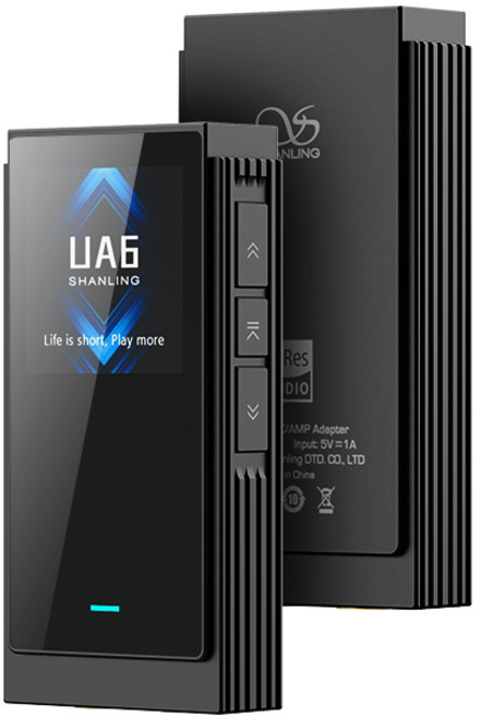 SHANLING UA6 휴대용 디코드 헤드폰 증폭기 DSD256 쌍 DAC 3.5밀리미터 4.4밀리미터 CS43131x4, 없음, 2) UA6 Black