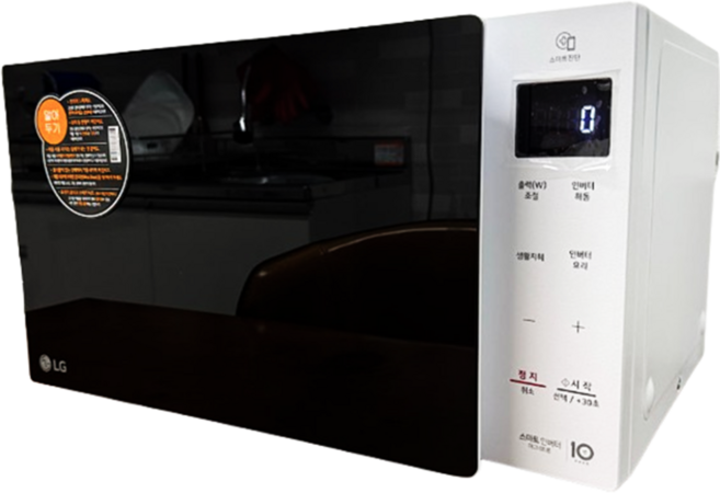 LG 슬림형 전자레인지 23리터 화이트 색상