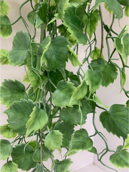 葡萄藤葉 人造葉 仿真綠植 居家佈置 牆面裝飾, 綠, 1個