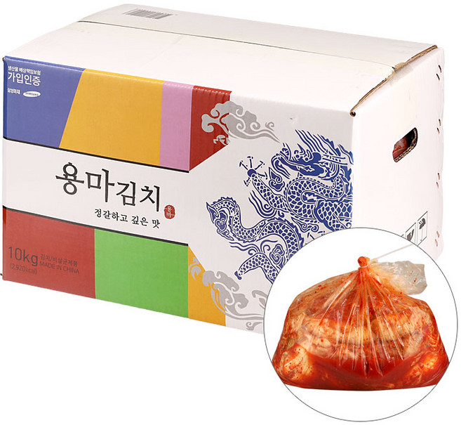 중국산김치(용마포기김치) 10KG, 1개