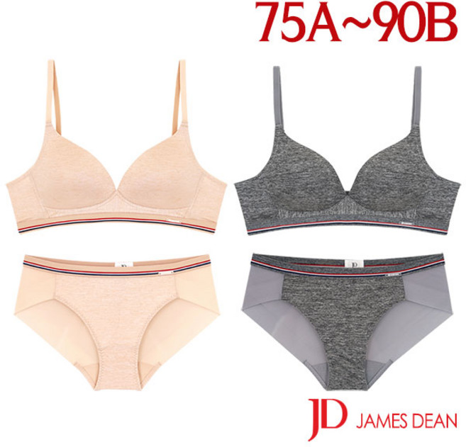 제임스딘 스포티 아웃밴드 노와이어 몰드브라팬티2종 JDZ001 75A-90B