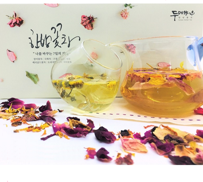 구절초꽃차 선물세트 연잎 코스모스 장미 쑥 도라지 마리골드, 1개